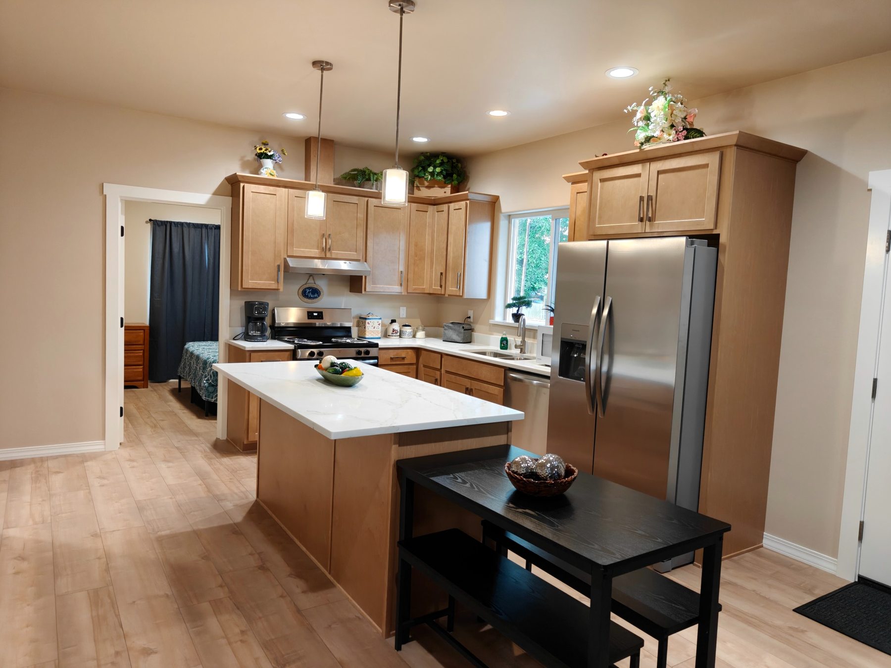Kitchen with island