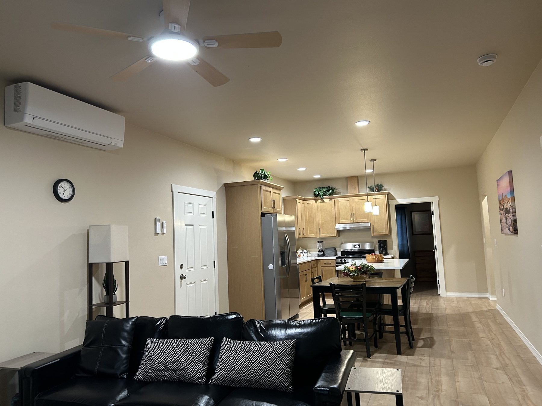 Open-plan living and kitchen